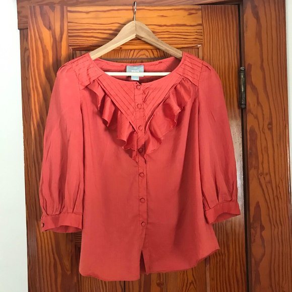 Lightweight cotton Anthropologie blouse - Maeve, sz 6 - Picture 2 of 7
